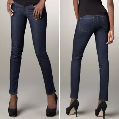 J Brand Pencil Leg Jeans 912 Blue Pure Denim Dark Wash Low Rise Womens 28 • $21.37