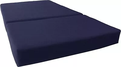 Navy Blue Queen Portable Tri Folding Foam Beds 6x60x80 Foam Density 1.8 • $263