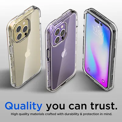 $11.99 • Buy Shockproof Case Fr IPhone 14 13 12 Pro Max Mini SE Heavy Duty 3 In 1 Clear Cover
