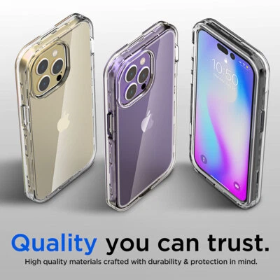 $11.99 • Buy Shockproof Case Fr IPhone 14 13 12 Pro Max Mini SE Heavy Duty 3 In 1 Clear Cover