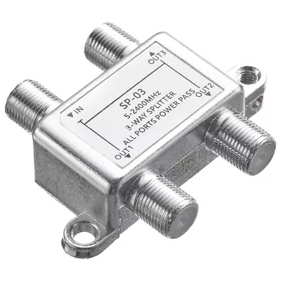 3 Way Coaxial Cable Splitter5-2400MHzWroks With CATVSTB BoxSatellite1367 • £4.69