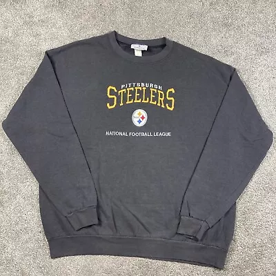 Vintage Pittsburgh Steelers Crewneck Sweatshirt XL Nutmeg Mills USA *PLEASE READ • $19.99