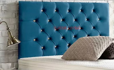 £56.58 • Buy Headboard Chesterfield Plush Velvet 36  Tall Bed Head - All Sizes & Colours