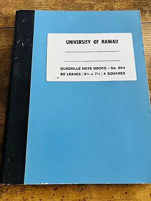 Vintage University Of Hawai'i Quadrille Notebook #904 60 Leaves 4 Square • $5