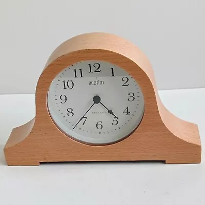 Acctim Wooden Mantel Desk Shelf Clock Quartz Napoleon Hat Shape 24/15/5 Cm • £12.22