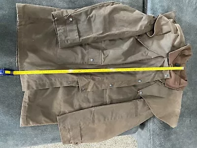 Men's THE AUSTRALIAN OUTBACK COLLECTION  Oilskin Duster Coat Size L • $40