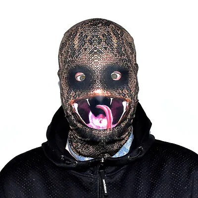 £12.99 • Buy Snake Bite Venom Tongue Design 3D Effect Lycra Fabric Face Mask Horror FS183