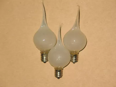 $6.49 • Buy 5 Watt Primitive Clear Silicone Dip Round Bulb Set Of 3