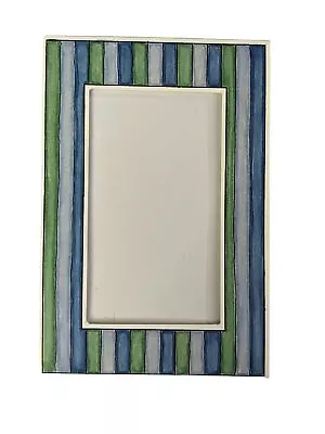 MINI BLUE/GREEN STRIPE Die-Cut “Frame Ups” FRAME(3-1/4”x 4.5”) My Minds Eye•Line • $2.59