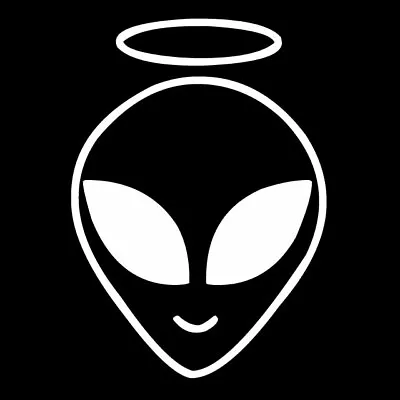 ANGEL ALIEN HEAD Vinyl Decal Sticker FREE USA SHIPPING UFO FACE SPACE • $1.99