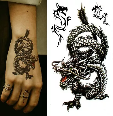 £1.89 • Buy Temporary Tattoo Chinese Dragon Fake Body Art Sticker Waterproof Ladies Mens