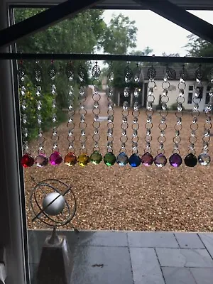 £8.99 • Buy Colourful Hanging Crystal 2cm Prism Ball And Beads Window Decoration Suncatcher 