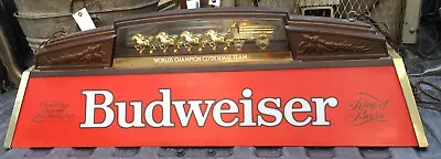 Anheuser-Busch BUDWEISER BEER Clydesdales Hanging Pool Table Bar Light Vintage • $299.99