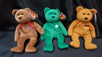 £17.99 • Buy TY Beanie Babies Britannia, Erin & Germania - Collection Of 3 International Bear