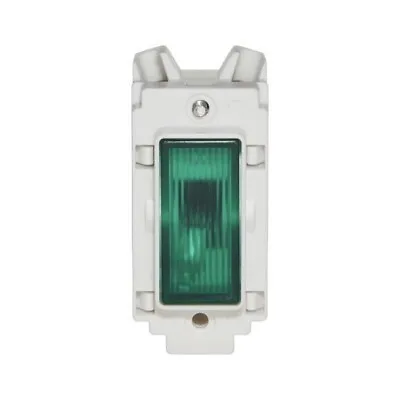 Crabtree 4493 GREEN Neon Indicator Light Grid Switch White Trim • £5