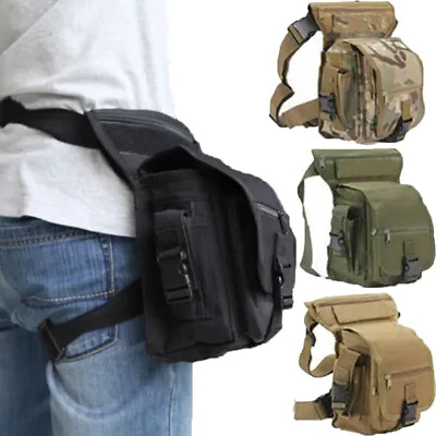 Tactical Molle Drop Leg Bag Military Thigh Hip Pack Hunting Bags Waist Bag Pouch • $15.99