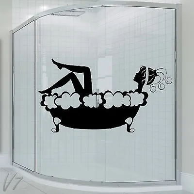 £3 • Buy Bathroom Sexy Lady Girl Woman In Bath Wall Art Decal Vinyl Sticker For Window
