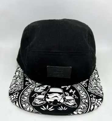 VANS - STAR WARS Stormtrooper 5 Panel Black Flat Peak Cap With Adjustable Strap • $45