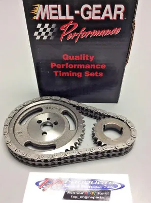 $77 • Buy Small Block Chevy 283 327 350 Engines Double Roller Timing Set Melling 40400