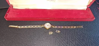 9ct Gold Ladies Accurist Quartz Wristwatch (10g Gold) • £320