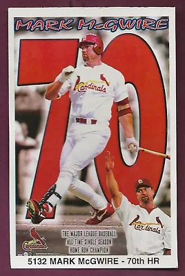 Starline Mark McGwire 70th Home Run  5  X 3 1/4  Mini Poster • $8.95