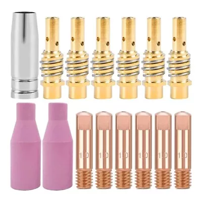 15Pcs Torch Ceramic Nozzle Contact 1mm Tip For Mig Welder Welding Torch • £9.68