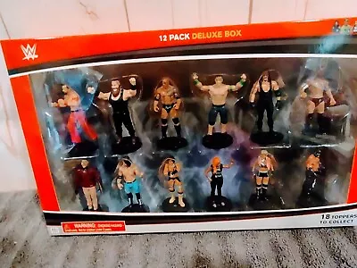 Wrestling 12 New In Box Toy Cake Cupcake 3  Toppers Rock Cena Undertaker Bliss • $24.99