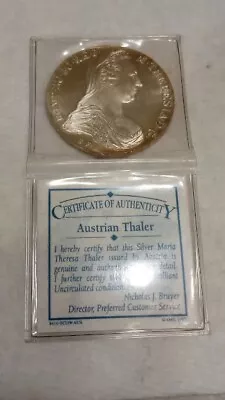 1780 Austria Maria Theresa Silver Thaler Coin Brilliant Uncirculated • $62