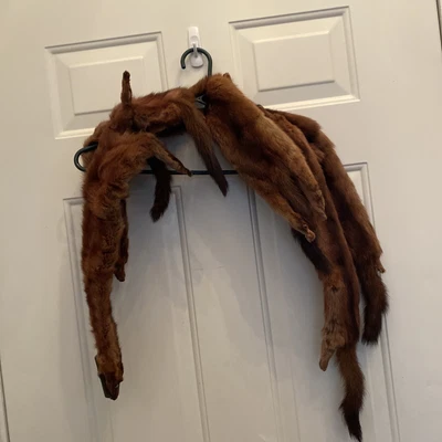 $29.99 • Buy Vintage Real Fox Fur Scarf Head Tail Original Drape Stole Wrap 54” Inches Long