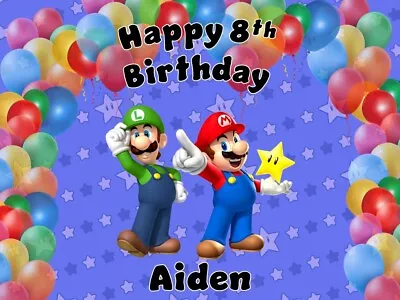 HB Mario And Luigi Edible Cake Topper Icing/frosting Sheet Image Decoration • $8