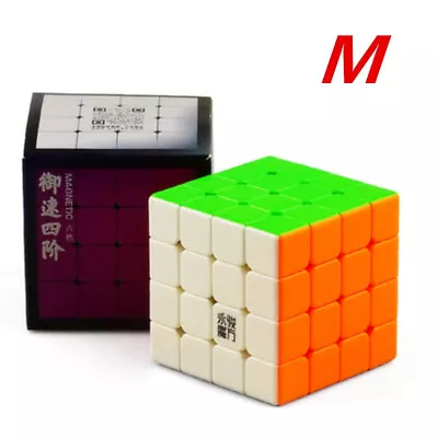 YJ YuSu V2 M 4x4x4 Stickerless Magnetic Magic Cube Speed Cube Ship From USA • $15.95
