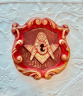 Vintage Masonic Freemason Wall Order Of The Eastern Star Plaque Resin Roynd • $49.99