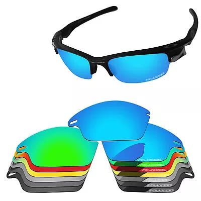 PapaViva POLARIZED ETCHED Replacement Lenses For-Oakley Fast Jacket OO9097 • $59.80