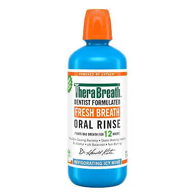 $14.71 • Buy TheraBreath Fresh Breath Mouthwash, Icy Mint, Alcohol-Free,  1 Liter