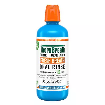 $14.71 • Buy TheraBreath Fresh Breath Mouthwash, Icy Mint, Alcohol-Free,  1 Liter