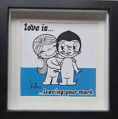 Love Is Kim Casali Leaving Your Mark That Kiss Frame Boxed Picture 18x18cm • £14