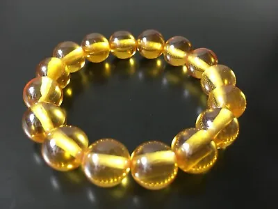 Magic Holy Blessed Nature Yellow Naga Eye 12mm Bracelet Top Lucky Life Amulets • $29.99