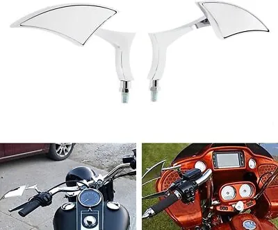 Universal Chrome Motorcycle Side Rear View Mirrors For Chopper Harley Davidson • $34.50