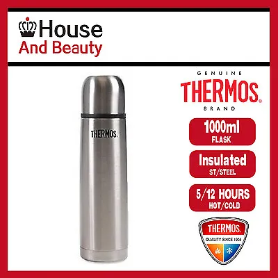 $31.89 • Buy NEW Thermos THERMOcafe S/Steel Slimline 1.0 Litre Vacuum Insulated Flask
