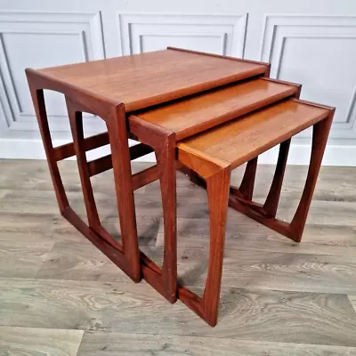 Retro Vintage Mid Century G-Plan Quadrille Nest Of Tables Teak Side Coffee Table • £169.99