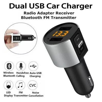 Handsfree Wireless Bluetooth Car Kit FM Transmitter Radio MP3 Player USB Charger • $17.92