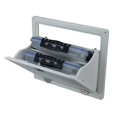 Tackle Box Tilt Tackle Storage Department White Marine Polymer With SS Latch • $269.69