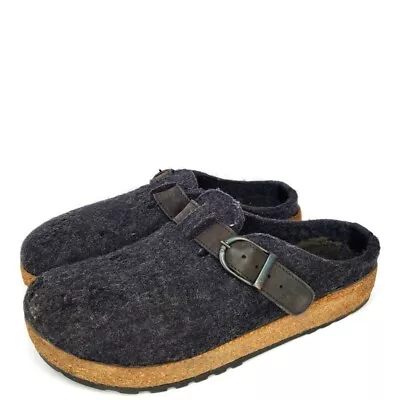 £19.22 • Buy HAFLINGER Grizzly GZL Clogs Wool Blue Slippers Womens Size EU 39  US 8 DAMAGED