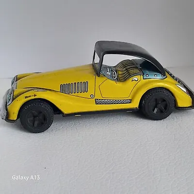 Rare Yellow Rear Friction Tin Toy Car Rubber Wheel MG 4520 1.61Z • $25.20