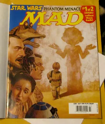 Vintage 1999 #1 Of 2 Mad Magazine Covers  Star Wars  Cover July # 383 • $8.99