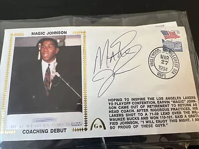 SIGNED Magic Johnson Coaching Debut Envelope Signed And Authenticated From 1994 • $125