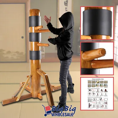 Wing Chun Wooden Dummy Training Target Martial Arts Kong Fu Fight Practice • $432.99