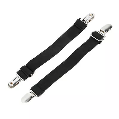 Motorcycle  Pant Leg Clamps Adjustable Boot Straps Clips  Pant Stirrups S6R8 • $8.41