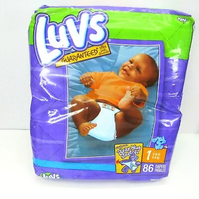 Vintage Luvs Blues Clues 2007 Diapers Sealed Size 1 Rare 86 Count Mega Package • $39.95