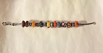 Trollbead Bracelet 16 Beads Several Retired Amber Color Group • $425